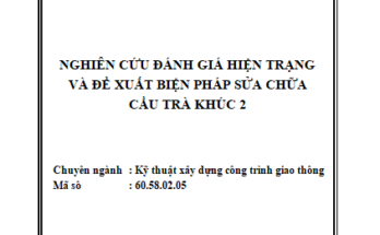 NGHIÊN CỨU ĐÁNH GIÁ HIỆN TRẠNG VÀ ĐỀ XUẤT BIỆN PHÁP SỬA CHỮA CẦU TRÀ KHÚC 2