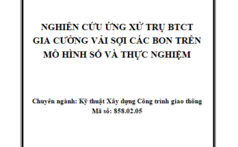 Nghiên cứu ứng xử trụ BTCT gia cường vải sợi các bon trên mô hình số và thực nghiệm