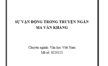 Sự vận động trong truyện ngắn Ma Văn Kháng