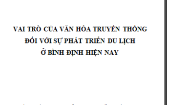 Vai trò của văn hóa truyền thống đối với sự phát triển du lịch ở Bình Định hiện nay