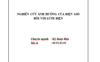 Nghiên cứu ảnh hưởng của điện gió đối với lưới điện