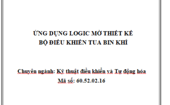 Ứng dụng logic mờ thiết kế bộ điều khiển tốc độ tua bin khí