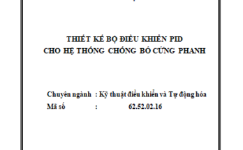 Thiết kế bộ điều khiển PID cho hệ thống chống bó cứng phanh