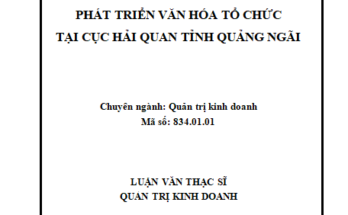 Phát triển văn hóa tổ chức tại Cục Hải quan tỉnh Quảng Ngãi