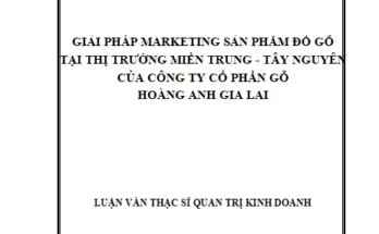 Giải pháp Marketing sản phẩm đồ gỗ tại thị trường Miền Trung – Tây Nguyên của Công ty Cổ Phần Gỗ Hoàng Anh Gia Lai