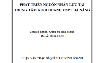 Phát triển nguồn nhân lực tại TTKD VNPT Đà Nẵng