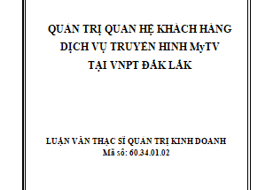 Hoàn thiện chính sách Marketing cho dịch vụ Internet cáp quang (FiberVNN) tại VNPT Đắk Lắk