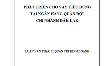 Phát triển cho vay tiêu dùng tại ngân hàng Quân đội, chi nhánh Đắk Lắk
