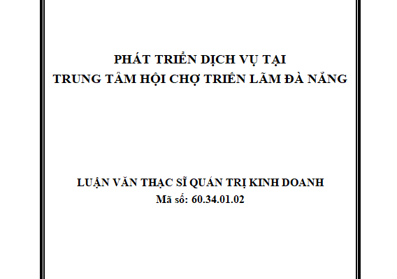 Phát triển dịch vụ tại Trung tâm Hội chợ Triển lãm Đà Nẵng