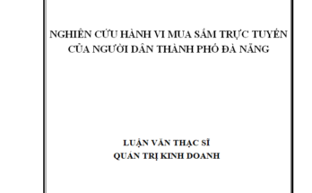 Nghiên cứu hành vi mua sắm trực tuyến của người dân thành phố Đà Nẵng