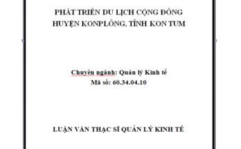 Phát triển du lịch cộng đồng huyện KonPlông