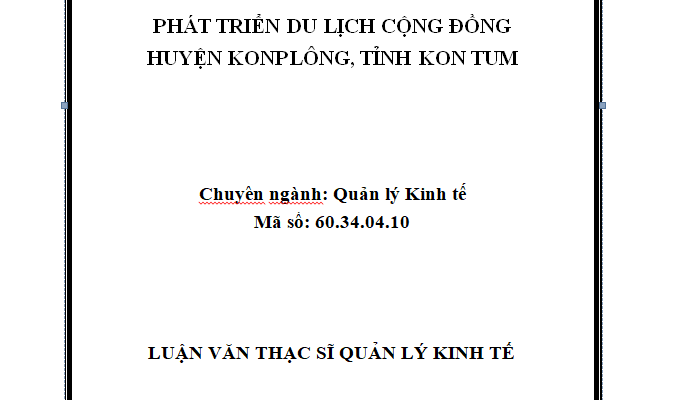Phát triển du lịch cộng đồng huyện KonPlông