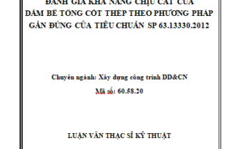 Đánh giá khả năng chịu cắt của dầm bê tông cốt thép theo phương pháp gần đúng của tiêu chuẩn SP 63.13330.2012