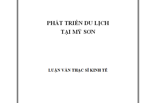 Phát triển du lịch tại Mỹ Sơn