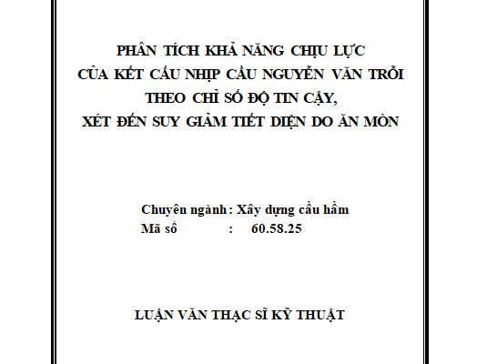 Phương pháp đánh giá chất lượng kết cấu công trình chịu tác động của khí hậu ven biển miền Trung Việt Nam theo lý thuyết độ tin cậy
