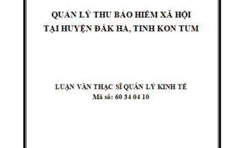 Quản lý thu bảo hiểm xã hội tại huyện Đăk Hà tỉnh Kon Tum