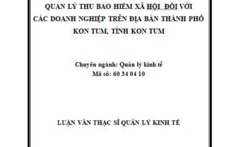 Quản lý thu Bảo hiểm xã hội đối với các DN trên địa bàn thành phố Kon Tum