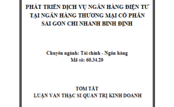 “ Phát triển dịch vụ ngân hàng điện tử tại Ngân hàng TMCP Sài Gòn Chi nhánh Bình Định