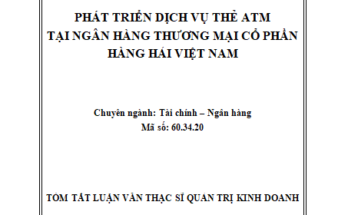 Phát triển dịch vụ thẻ tại Ngân hàng TMCP Hàng Hải Việt Nam