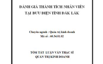 Đánh giá thành tích nhân viên tại Bưu điện tỉnh Đắk Lắk