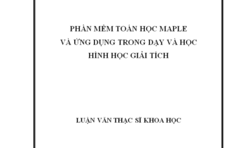 Phần mềm toán học MAPLE và ứng dụng trong dạy và học hình học giải tích