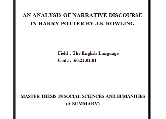 An Analysis of Narrative Discourse in Harry Potter by J.K Rowling