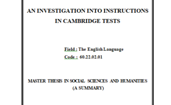An investigation into instructions in Cambridge tests