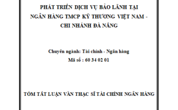 Phát triển dịch vụ bảo lãnh tại Ngân hàng TMCP Kỹ Thương Việt Nam- Chi nhánh Đà Nẵng