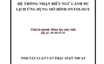 Hệ thống nhận biết ngữ cảnh du lịch ứng dụng mô hình ontology