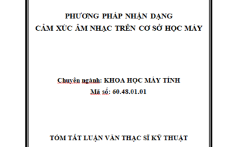 Phương pháp nhận dạng cảm xúc âm nhạc trên cơ sở học máy