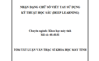 Nhận dạng chữ số viết tay sử dụng kỹ thuật học sâu (Deep learning)