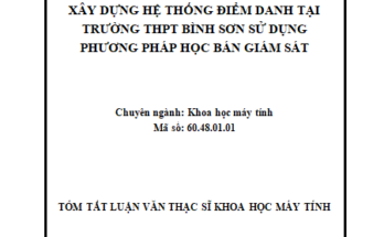 Xây dựng hệ thống điểm danh tại trường THPT Bình Sơn sử dụng phương pháp học bán giám sát