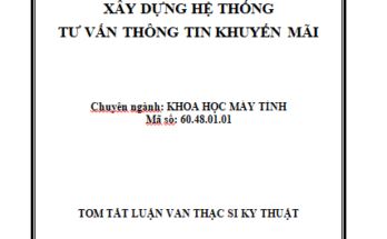 Xây dựng hệ thống tư vấn thông tin khuyến mãi