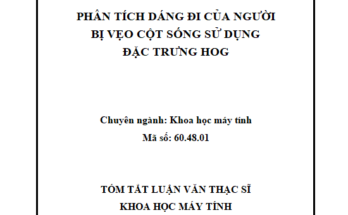 Phân tích dáng đi của người bị bệnh vẹo cột sống sử dụng đặc trưng HOG
