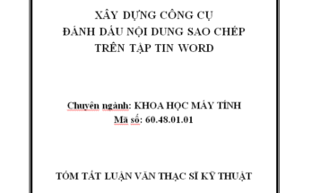 Xây dựng công cụ đánh dấu nội dung sao chép trên tập tin Word