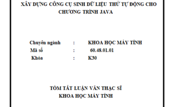 Xây dựng công cụ sinh dữ liệu thử tự động cho chương trình Java