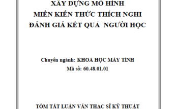 Xây dựng mô hình miền kiến thức thích nghi đánh giá kết quả người học