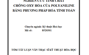 Nghiên cứu tính chất chống oxy hóa của Polyaniline bằng phương pháp hóa tính toán