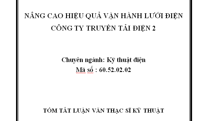 Nâng cao hiệu quả vận hành lưới điện Công ty Truyền tải điện 2