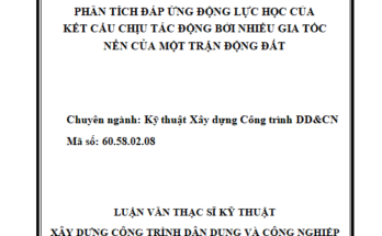 Phân tích đáp ứng động lực học của kết cấu chịu tác động bởi nhiều gia tốc nền trong một trận động đất