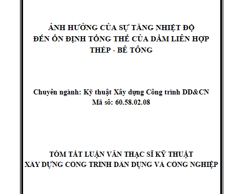 Ảnh hưởng của sự tăng nhiệt độ đến ổn định tổng thể của dầm liên hợp thép-bê tông