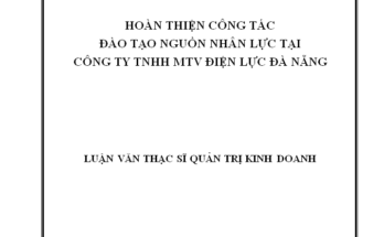 Hoàn thiện công tác đào tạo nguồn nhân lực tại Công ty TNHH MTV Điện Lực Đà Nẵng