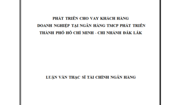 Phát triển cho vay khách hàng doanh nghiệp tại ngân hàng TMCP Phát Triển Thành Phố Hồ Chí Minh – chi nhánh Đắk Lắk