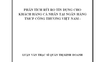 Phân tích rủi ro tín dụng tại Ngân hàng TMCP Công thương Việt Nam