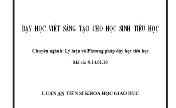 Dạy học viết sáng tạo cho học sinh tiểu học