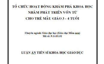 Tổ chức hoạt động khám phá khoa học nhằm phát triển vốn từ cho trẻ mẫu giáo 3 - 4 tuổi
