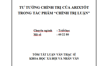Tư tưởng chính trị của Arixtôt trong tác phẩm Chính trị luận