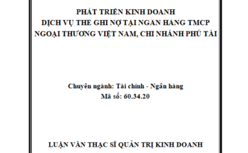 Phát triển kinh doanh dịch vụ thẻ ghi nợ tại Ngân hàng TMCP Ngoại thương Việt Nam - Chi nhánh Phú Tài