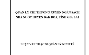 Quản lý chi thường xuyên ngân sách nhà nước tại huyện Đak Đoa