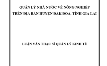Quản lý Nhà nƣớc về nông nghiệp trên địa bàn huyện Đak Đoa
